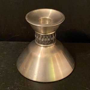 Vintage MASTAD NORWAY PEWTER CANDLE HOLDERS Mid Century Modern 101